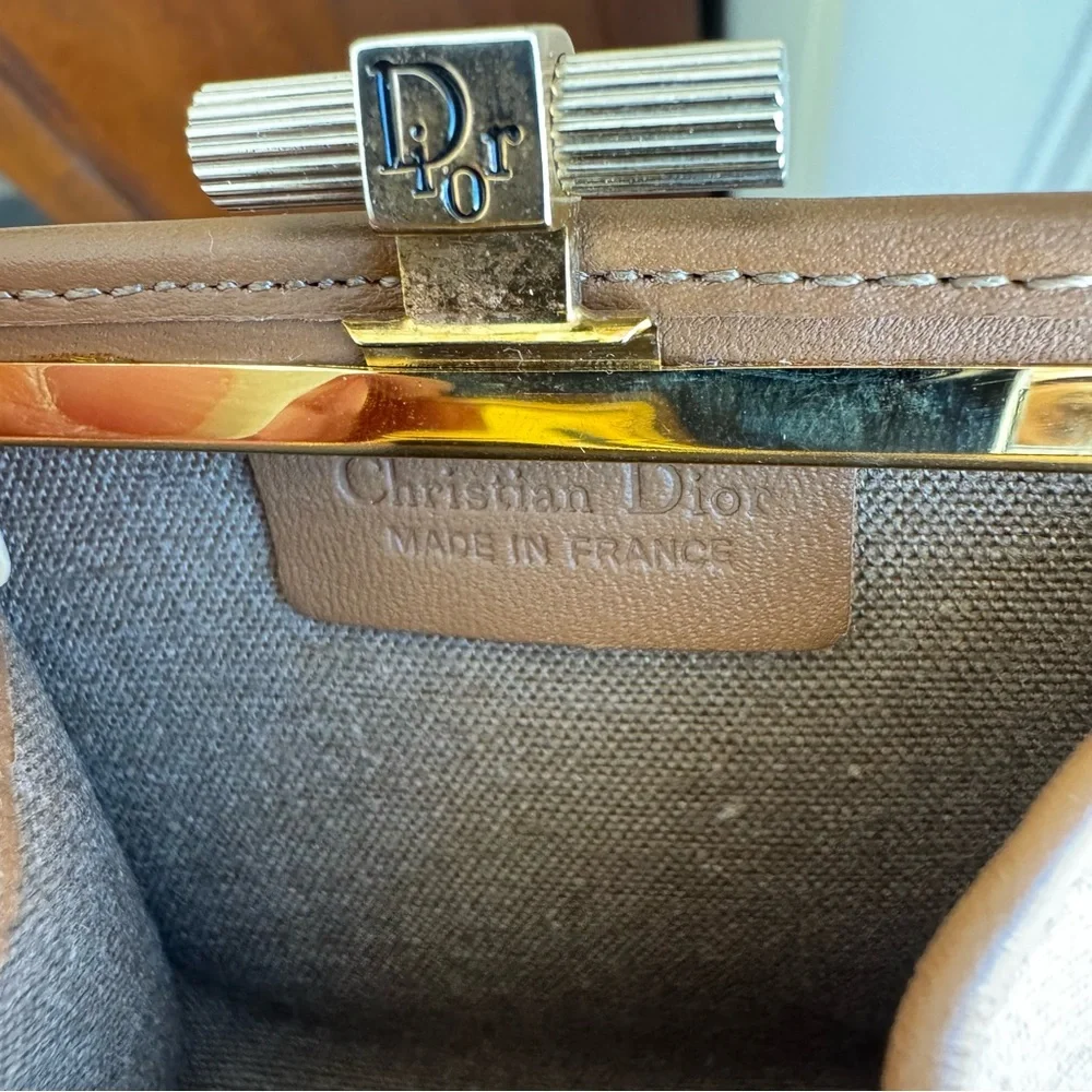 Dior Vintage Honeycomb Coin Pouch EUC